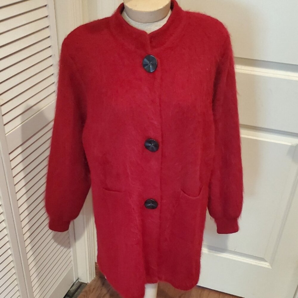 Vintage 90's angora sweater coat